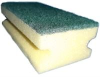 3067022N Unbranded gripped sponge scourer single