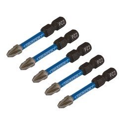 DRAPER PZ-TYPE IMPACT SCREWDRIVER BITS Pack 5