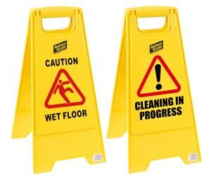 101423 Dual robert_scott_wet_clean_safety_floor_sign