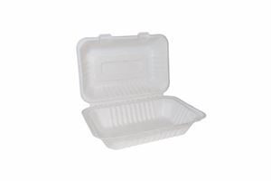 LUNCH9B Bagasse Lunchbox 9"x6" Case 200