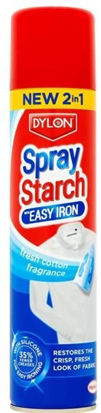 Dylon 2-in-1 Starch Spray with Easy Iron 300ml Aerosol